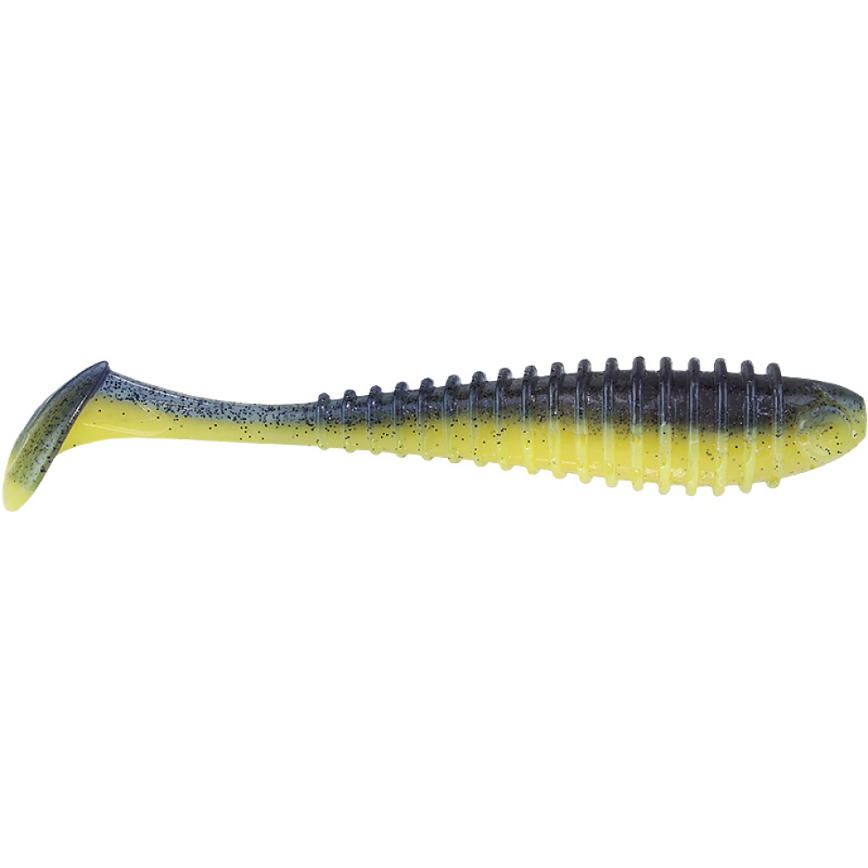 Виброхвост Tubby Daddy 9", 1шт, 04 Blue-Yellow