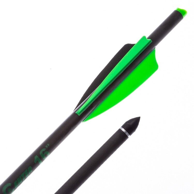Стрела арбалетная карбоновая Toxic Carbon, 16", Half Moon Nock