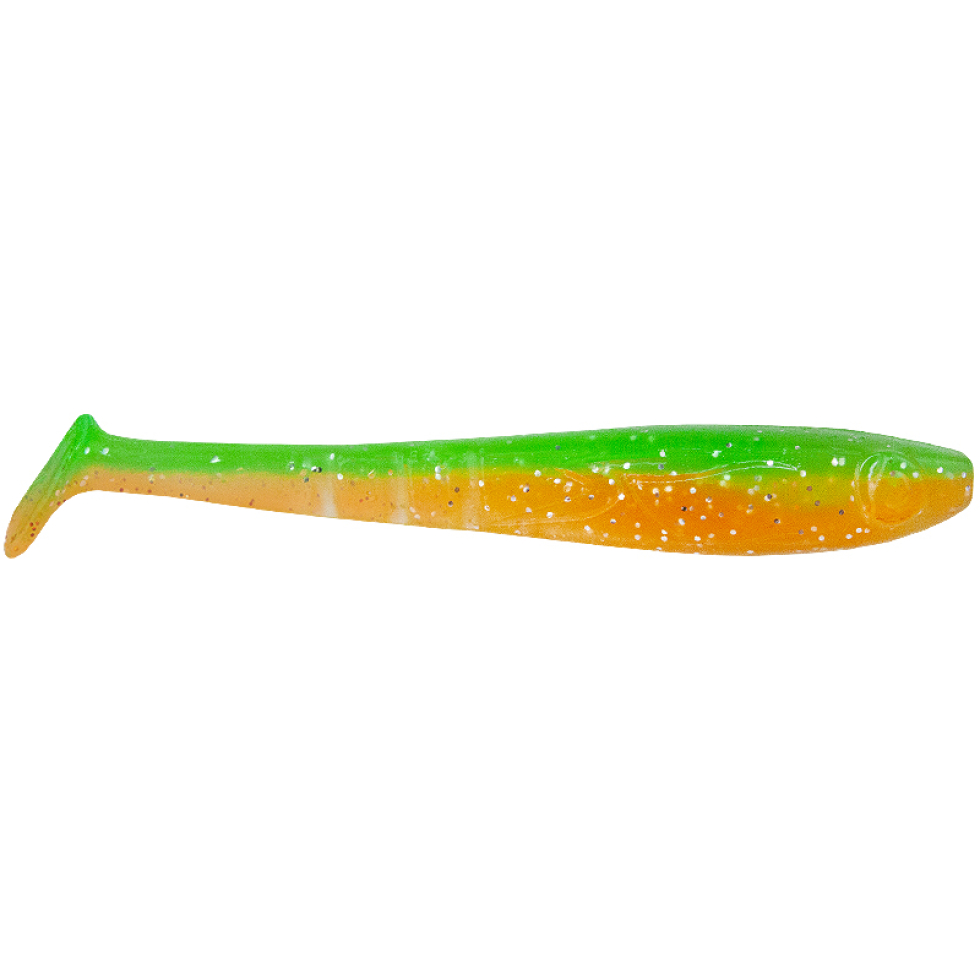 Виброхвост Siddy 4", 7шт, 02 Green-Orange