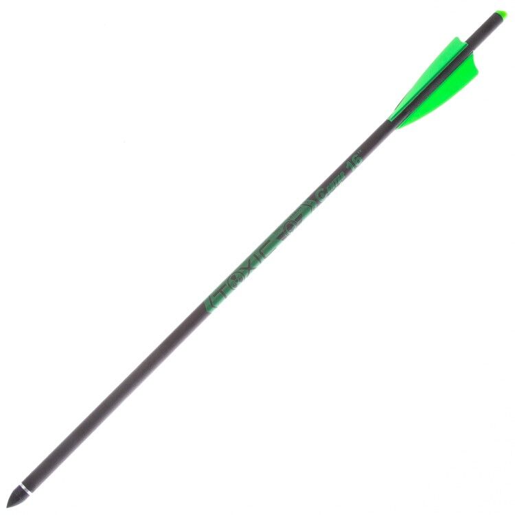 Стрела арбалетная карбоновая Toxic Carbon, 16", Half Moon Nock